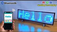 How to Make Smartphone Control RGB Scrolling Text Display LED Matrix | Large RGB LED Matrix Display