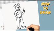 How to Draw Security Guard
