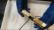 24K Brush Gold Plating - Mild Steel Gun Slide - For a Customer