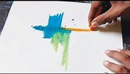 multicolor oil pastel abstract painting | easy