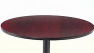 Flash Furniture 24 in. Round Table Top with Black or Mahogany Reversible Laminate Top XURD24MBT