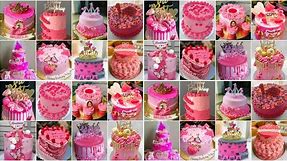 💓Preety Pink Colour Cake Designs 2023/Cake Design For Birthday Girl/Teenage Girls Birthday Cake