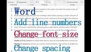How to add line numbers in Word (change font size, color, spacing and restart each page)