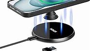 KPON Wireless Phone Charger for Thick Cases Up to 10mm, 5W Max Wireless Charging Pad for Popsocket/Otterbox, Compatible for iPhone 15/14/13/12/11/SE/X/8/Wireless Phones (Adapter Not Include)