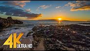 4K Sunset at Polo Beach, Maui Hawaii - Soothing & Relaxing Ocean Views and Waves Sound