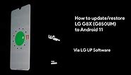 How to update LG G8x to Android 11 via LG UP (G850UM)