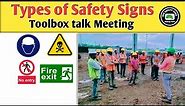 Types of Safety signs || Safety Symbols || Toolbox talk meeting