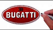 How to Draw the BUGATTI Logo (Famous Car Logos)