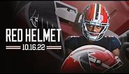 A closer look at the throwback red helmet | Atlanta Falcons