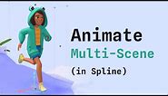 How to create 3D multi-scenes and import animations with Spline