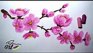 How To Draw Cherry Blossom (Sakura) - VERY EASY!
