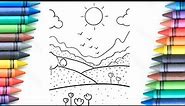 Nature coloring pages || coloring pages ||easy coloring nature