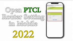 192.168.10.1 | How to Open PTCL Router Settings in Mobile
