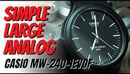 CASIO MW240 Review - Simple Large Dial Resin Analog Watch MW-240-1EV