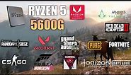 Ryzen 5 5600G Vega 7 : Test in 10 Games - 5600G Gaming