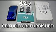 I bought Samsung Galaxy certified refurbished for $49 total wireless/ straight talk website