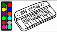 🎹🎨🎹 - Musical Keyboard Coloring Pages for Kids - Drawings of Piano- Piano Coloring Book for Me