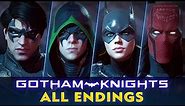 Gotham Knights - All Characters Endings and Final Boss Fights [4K 60fps]