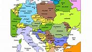 Eastern European Regional PowerPoint Map, Countries, Names - Clip Art Maps