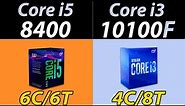 i5-8400 Vs. i3-10100F | RTX 3080 and RTX 3060 | 1080p Gaming Benchmarks