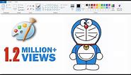 How to Draw Doraemon in MS Paint (Easy)
