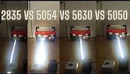 5050 vs 2835 vs 5054 vs 5630 LED strip comparison, difference | How much power they take?