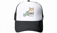 Cartoon Corgi Mermaid Summer Cap Funny Baseball Dad Hat