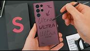 Samsung Galaxy S22 Ultra Unboxing, Hands On & First Impressions! (Burgundy)
