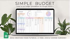 Budget Planner Spreadsheet for Google Sheets
