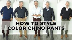 How to Style Colored Chinos This Fall | Men's Fall Outfits