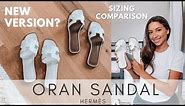 HERMES ORAN SANDAL | NEW 2021 VERSION??- (sizing comparison, try-on, narrow feet review)