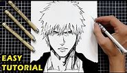 How to Draw Ichigo Kurosaki - Bleach Manga | Easy Drawing Tutorial