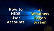 How to Hide User Accounts (ALL WINDOWS) I 2020