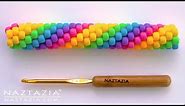 How to Crochet Bead Tubes - Beaded Crocheted Ropes by Naztazia