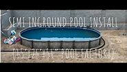 Pool Factory Semi-inground Pool Install (Start to Finish)