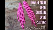 How to make long dangling bead earrings. Earring making masterclass.