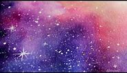 Blending Watercolors into a Galaxy Painting
