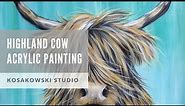 Highland Cow - Beginners Acrylic Painting Tutorial