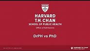 DrPH vs PhD