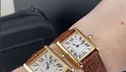 Cartier Tank Louis Yellow Gold Brown Strap Watches Review | SwissWatchExpo