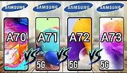 Samsung Galaxy A73 5G Vs Galaxy A72 5G Vs A71 5G Vs A70 | Full Comparison (2022)
