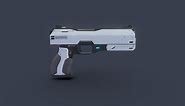 Low Poly Cyberpunk Sci-Fi Pistol Gun Futuristic - Buy Royalty Free 3D model by PolyGolem
