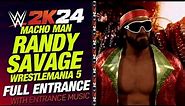 MACHO MAN RANDY SAVAGE WRESTLEMANIA 5 WWE 2K24 ENTRANCE - #WWE2K24 RANDY SAVAGE WM 5 ENTRANCE THEME