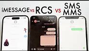 iMessage Vs RCS Vs SMS/MMS Messages! (Comparison) (Review)