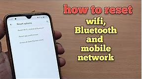 how to reset network settings on android phone