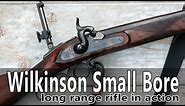 Original long range small bore percussion rifle in action