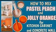 How to mix Pastel Peach and Jolly Orange Paint Colors?