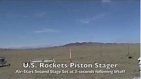 Piston-Stager Model Rocket Launch
