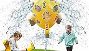 Water Rocket Sprinkler Toy Launcher - Outdoor Splash Sprinklers for Kids, Summer Water Toy Play Rocket Launch Spray Toy for Boys Girls Outside Backyard Water Toys for Toddler Kids Ages 3+