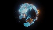 World Connection Animation, Earth Spinning, Globe Motion Graphics, Loop